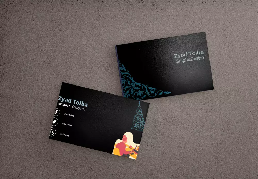 تصميم بطاقة عمل باحترافية business card