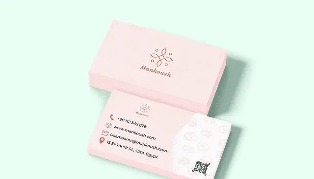 تصميم بطاقة عمل أو كارت شخصي Business Card احترافي وعصري
