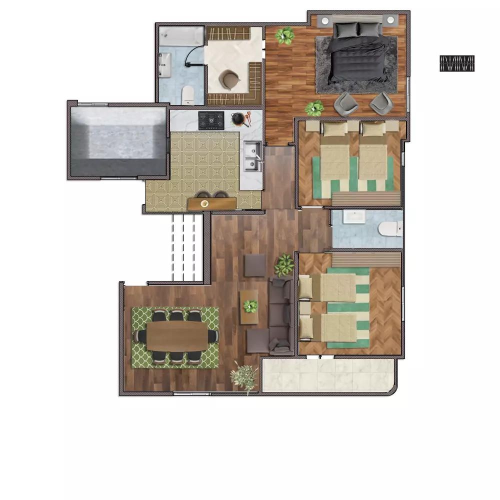 تصميم داخلي - حلول تصميمية لأضيق المساحات