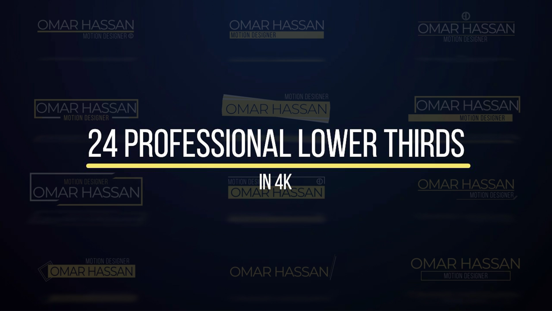 عمل موشن جرافيك للاسم والوظيفة لاستخدامها في الفيديوهات (Lower Third) مقابل 5$ فقط