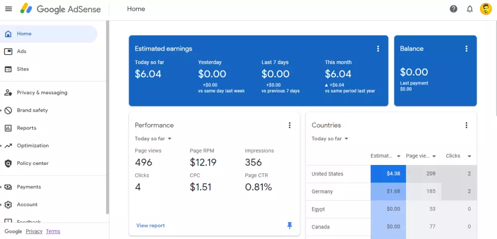 حسابات يوفان جاهزة ومفعله ارباح للقبول في جوجل ادسنس