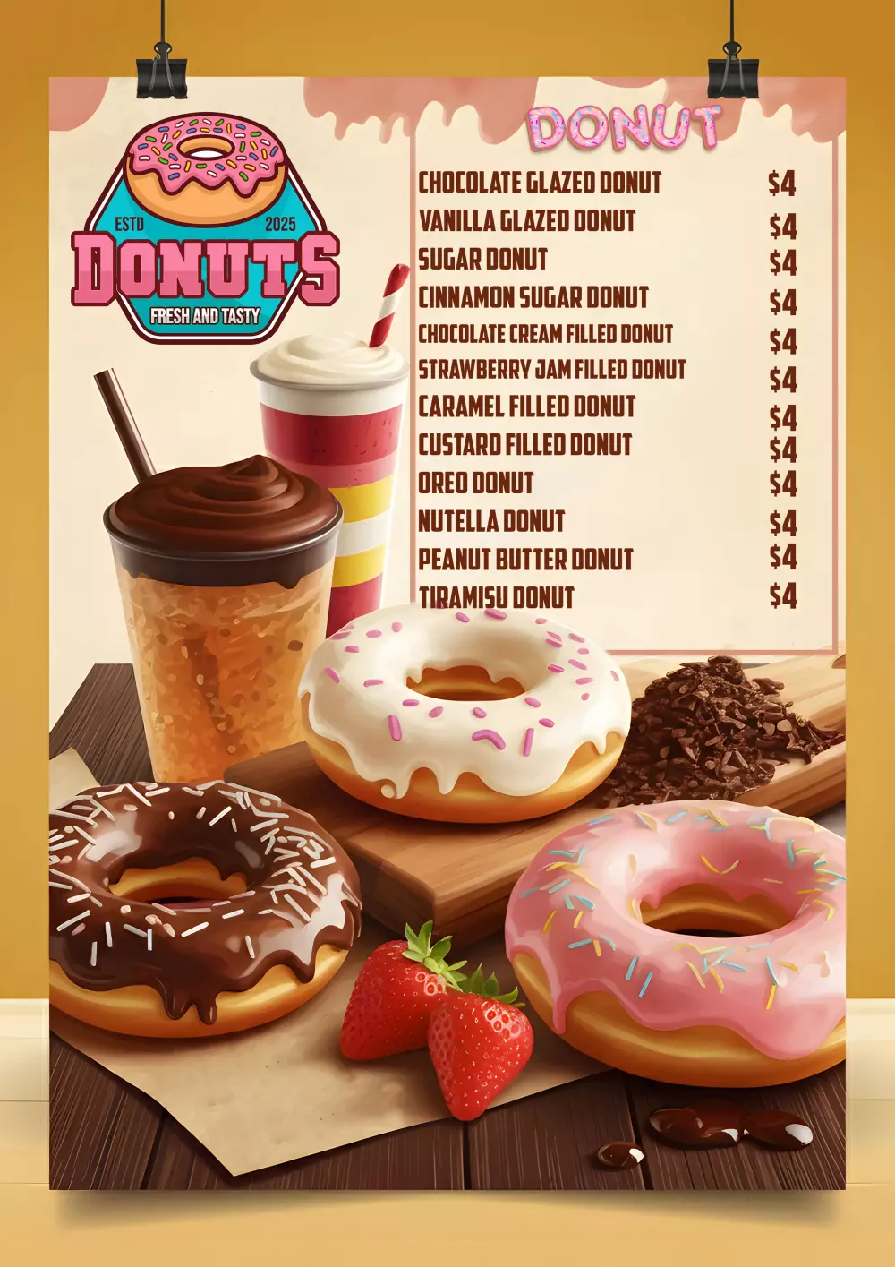 تصميم منيوهات قوائم الطعام MENU