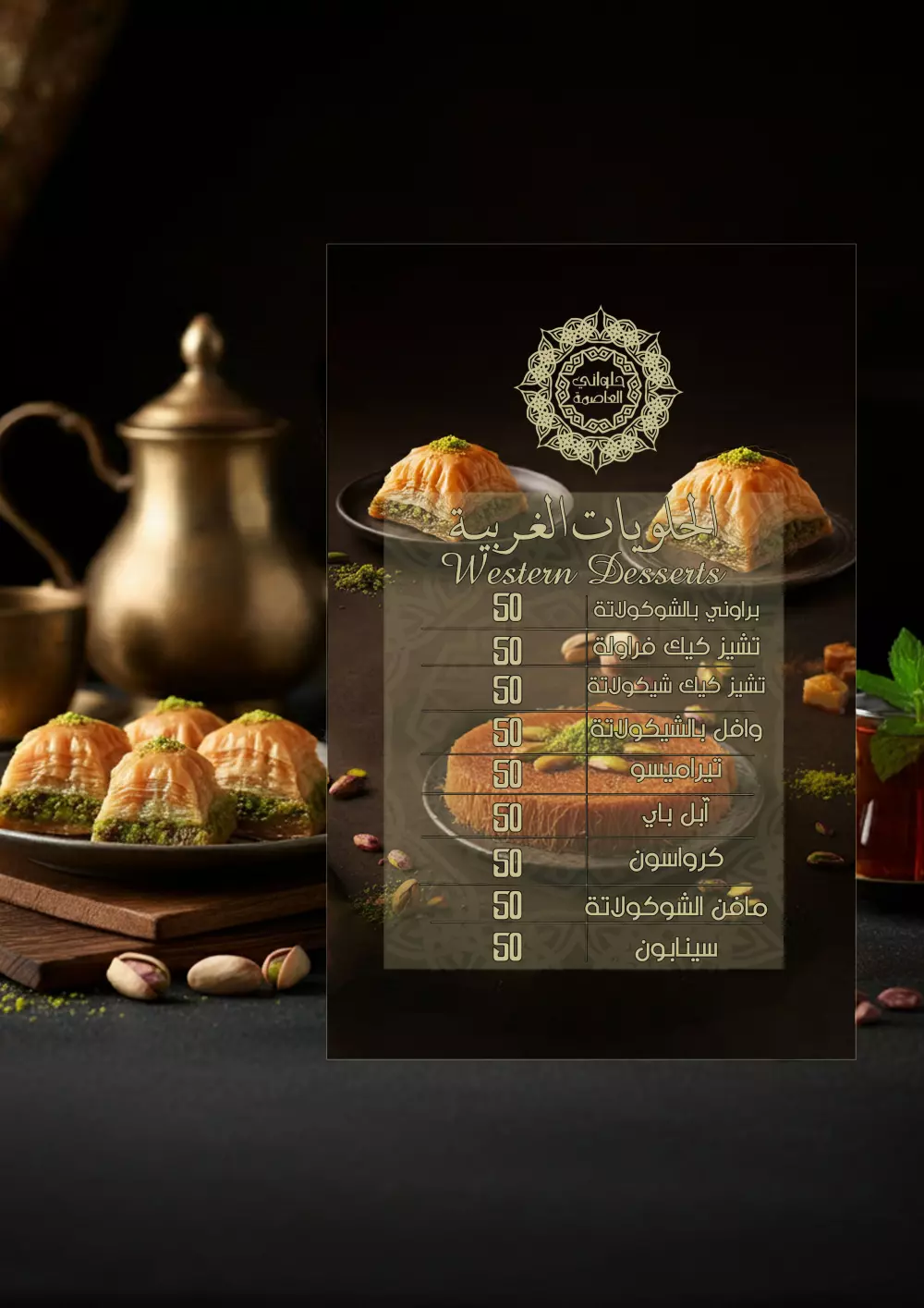 تصميم منيوهات قوائم الطعام MENU