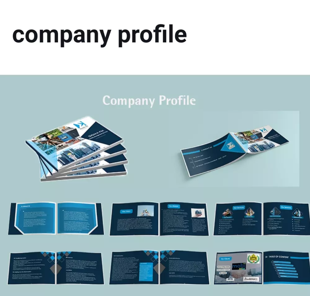 تصميم بروفايل للشركة