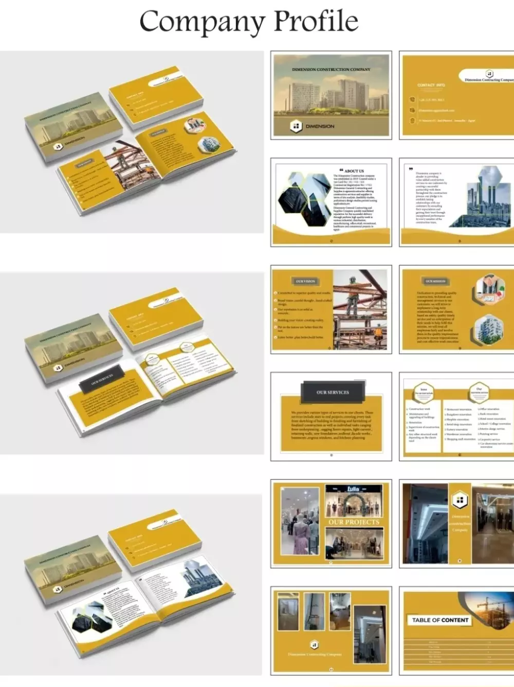 تصميم بروفايل للشركة