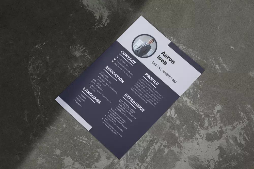 تصميم سيرة ذاتية احترافية وجذابة