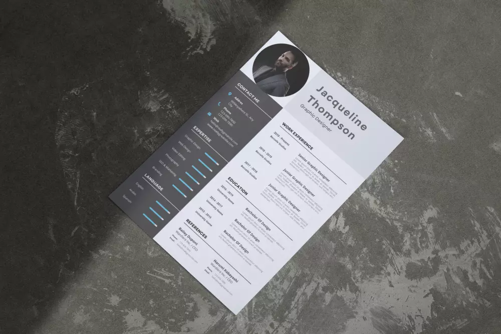 تصميم سيرة ذاتية احترافية وجذابة