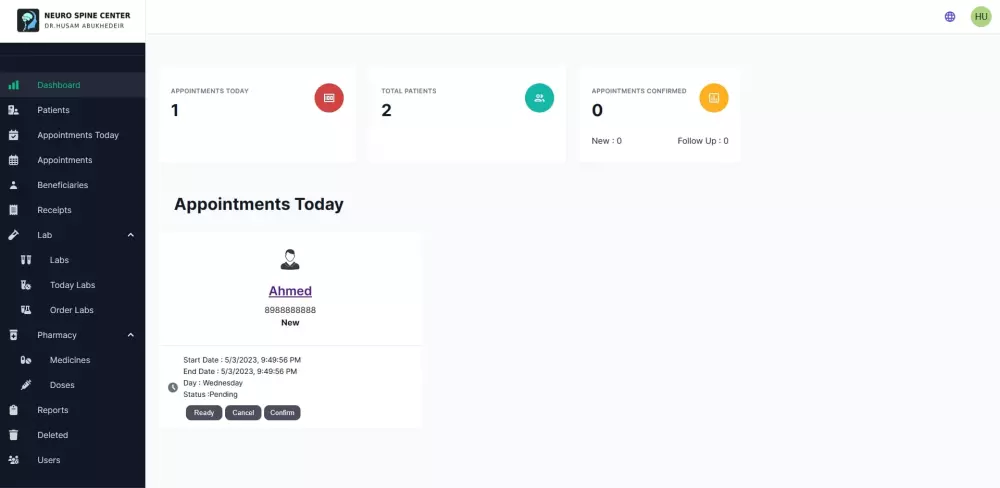 برمجة و تطوير لوحة تحكم و ربط api باستخدام React , Next.js