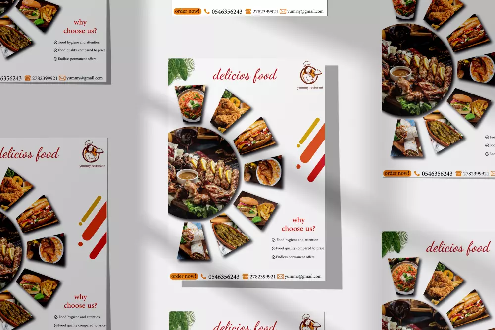 سأصمم لك فلاير احترافي بدقة عالية للطباعة