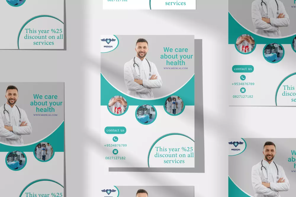 سأصمم لك فلاير احترافي بدقة عالية للطباعة