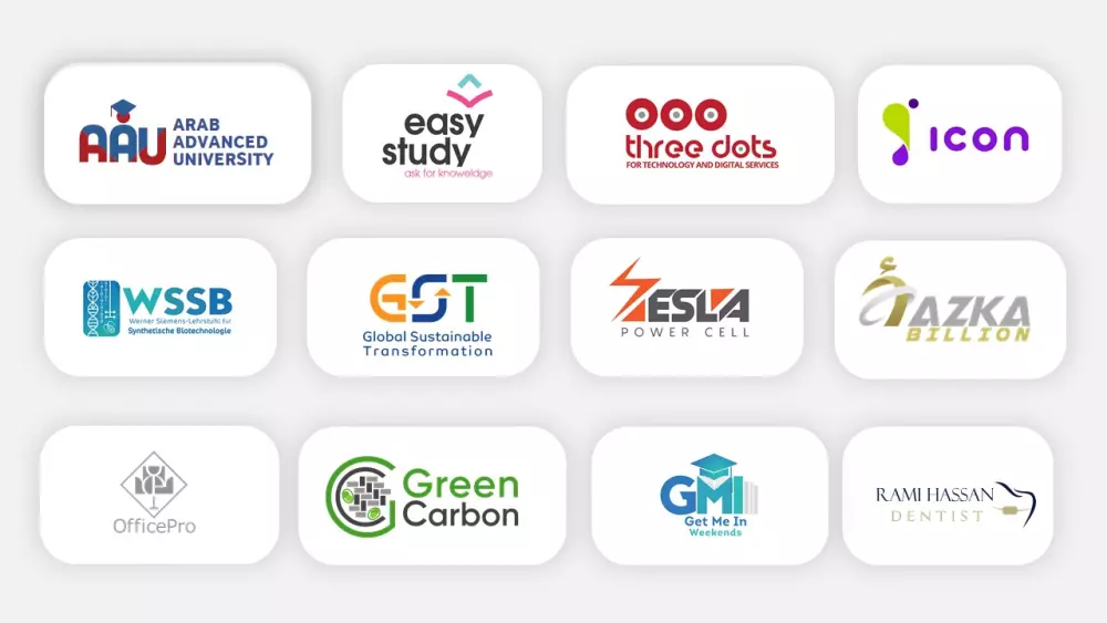 تصميم الشعارات باحترافية عالية (نموذجين )