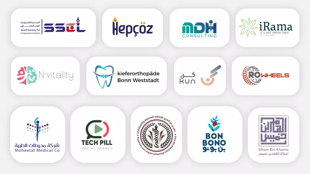 تصميم الشعارات باحترافية عالية (نموذجين )