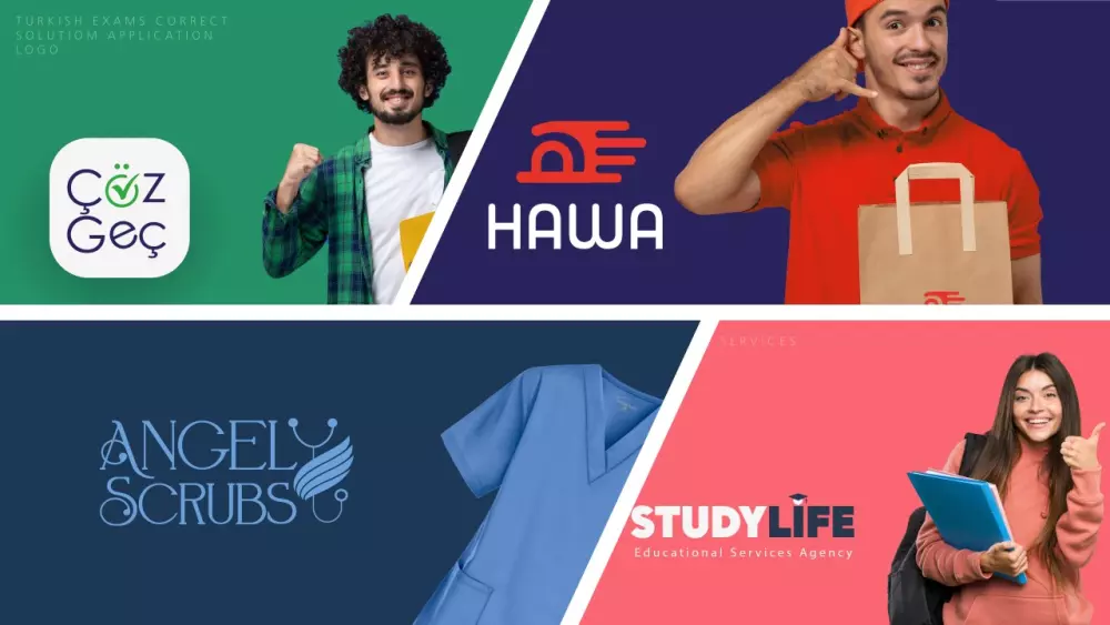 تصميم الشعارات باحترافية عالية (نموذجين )