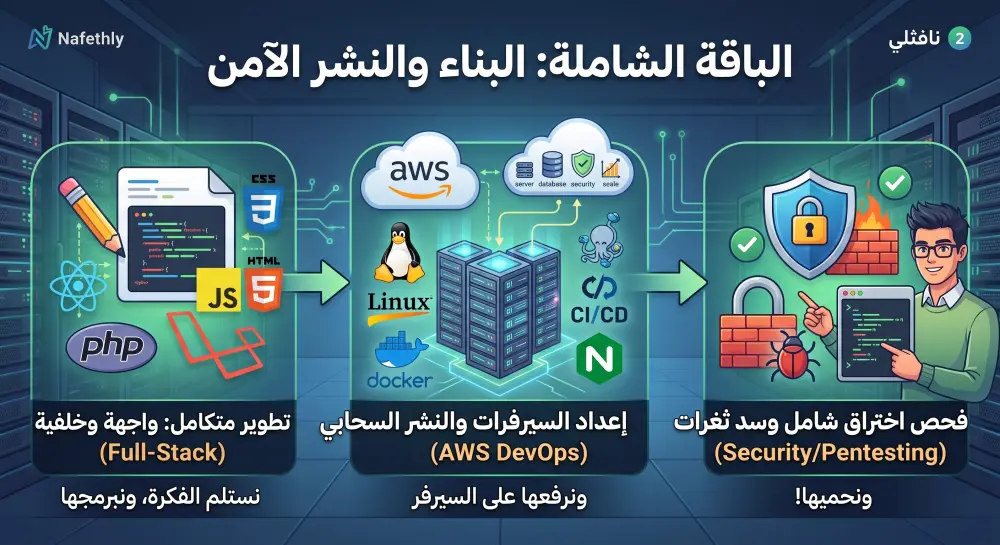 "حل أخطاء البرمجة، إدارة سيرفرات (AWS/Linux)، وفحص أمني لتطبيقات الويب"