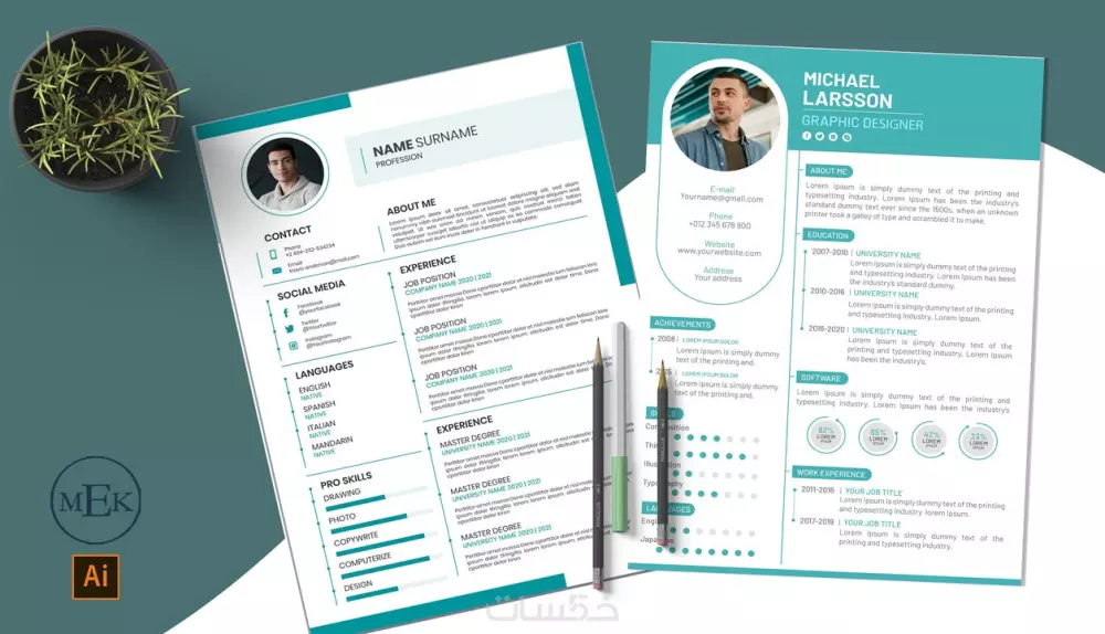 تصميم السيرة الذاتية CV بإبداع ودقة