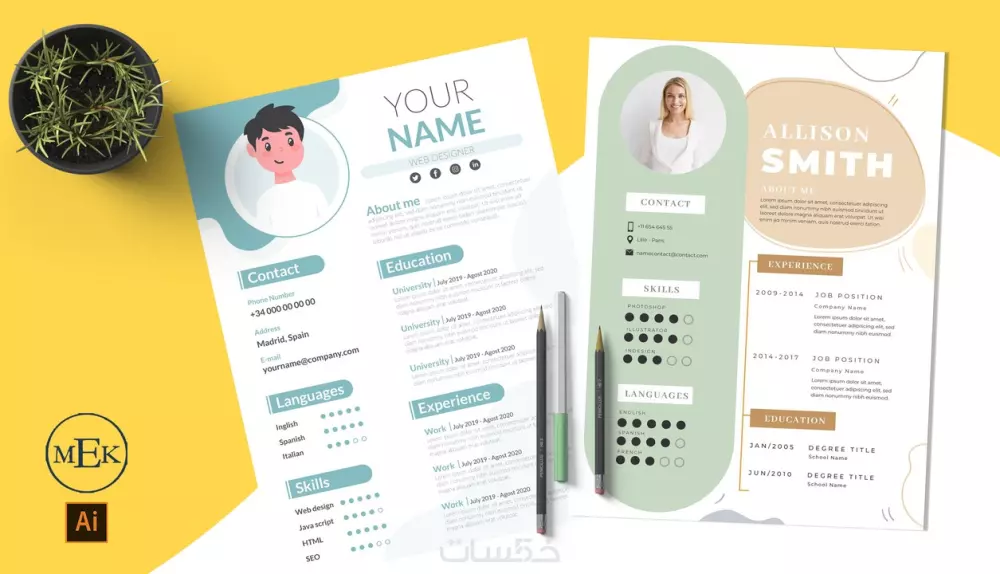 تصميم السيرة الذاتية CV بإبداع ودقة