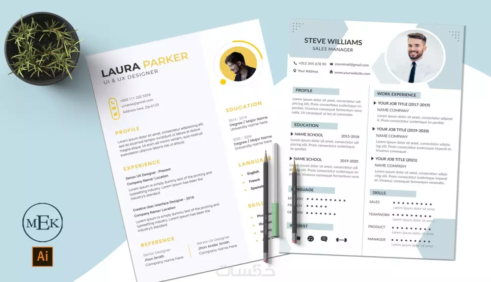 تصميم السيرة الذاتية CV بإبداع ودقة