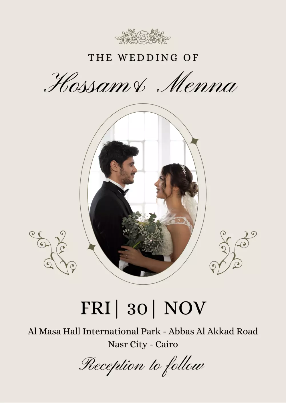 تصميم بطاقات دعوات الزفاف