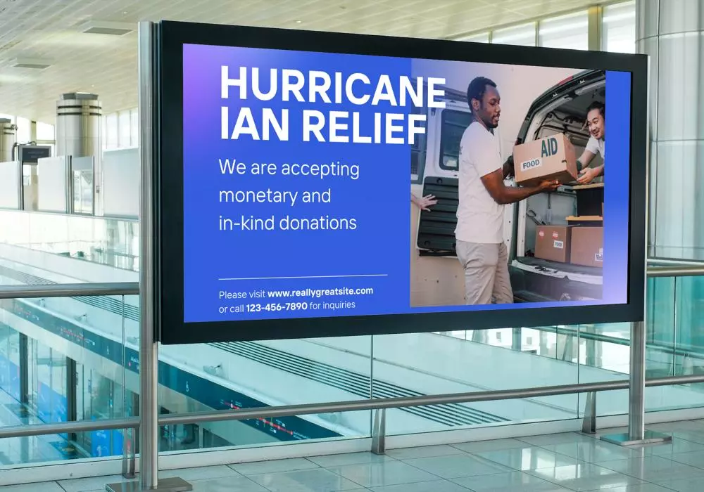 تصميم لافتة اعلانية