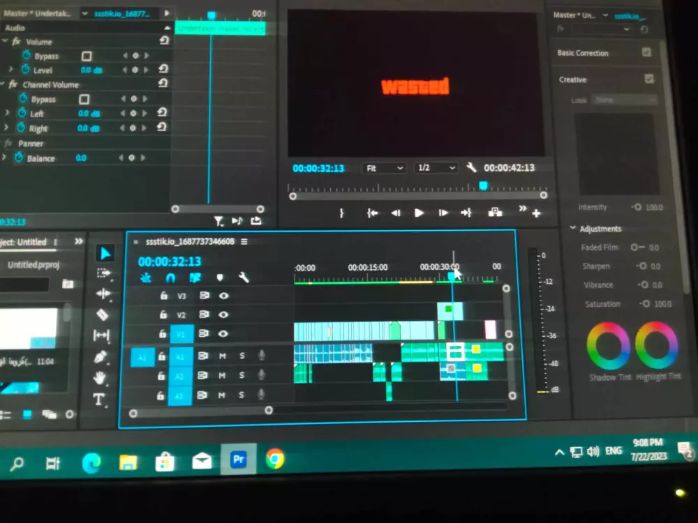 تحرير فيديو باستخدام Adobe premiere
