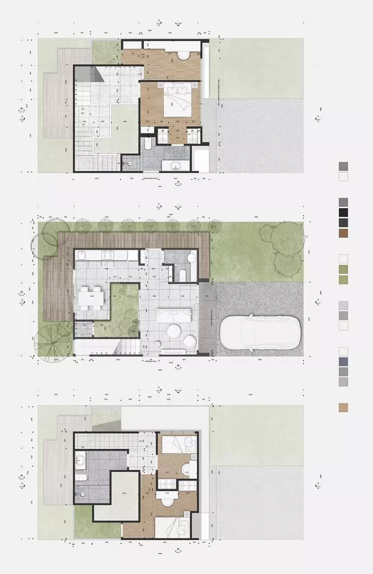 اظهار معماري واجهات ومساقط