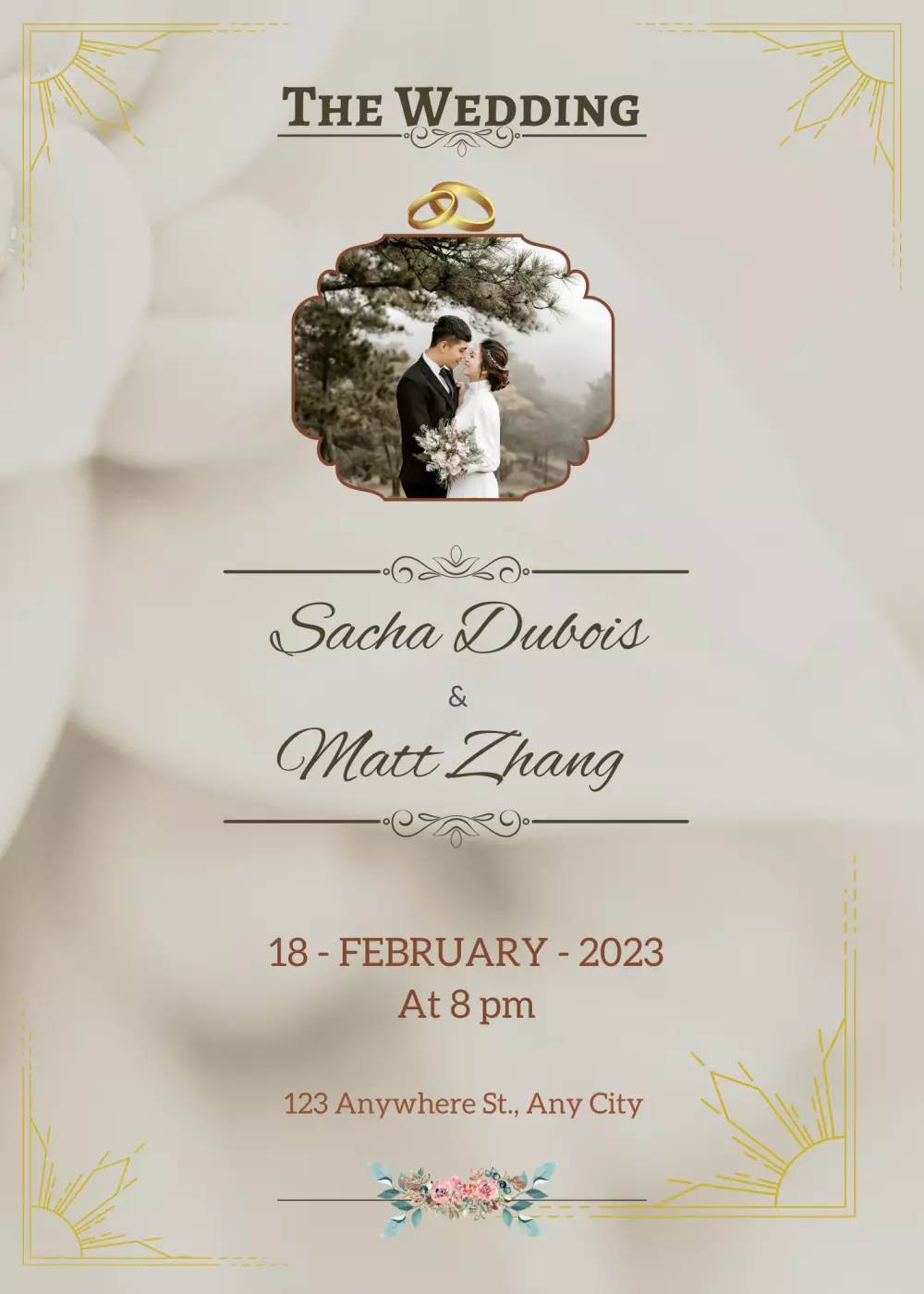 تصميم دعوات الزفاف الاحترافية