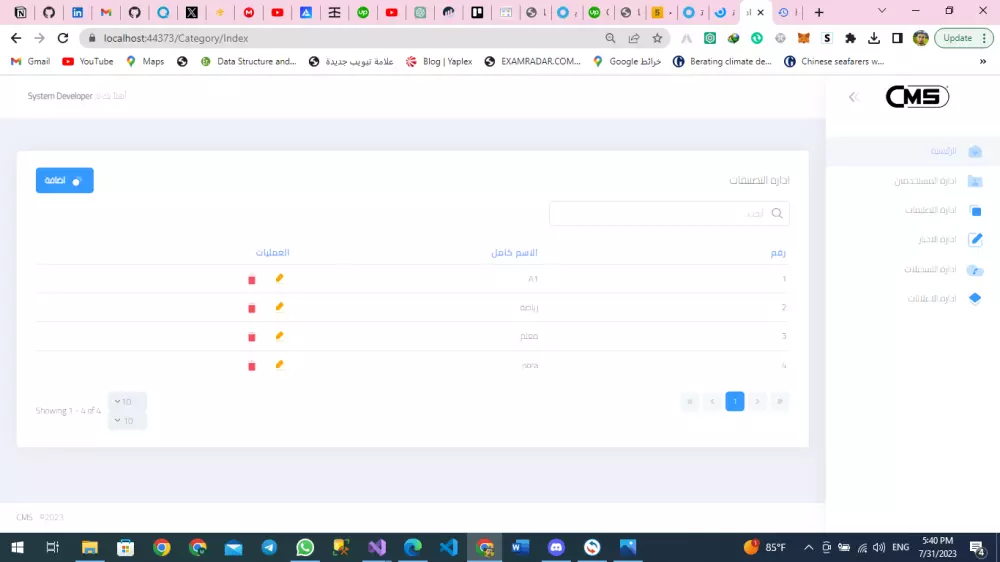 بناء وتطوير مواقع ويب