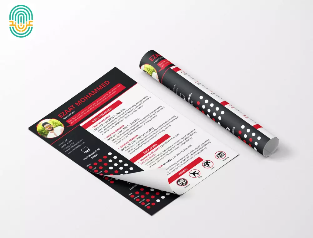 تصميم سيرة ذاتية CV احترافية