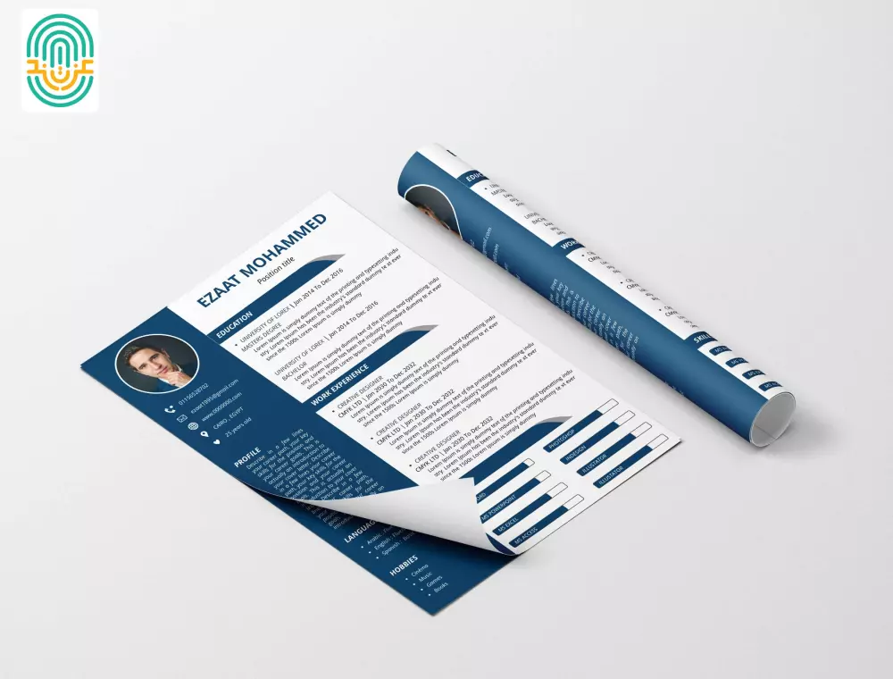تصميم سيرة ذاتية CV احترافية