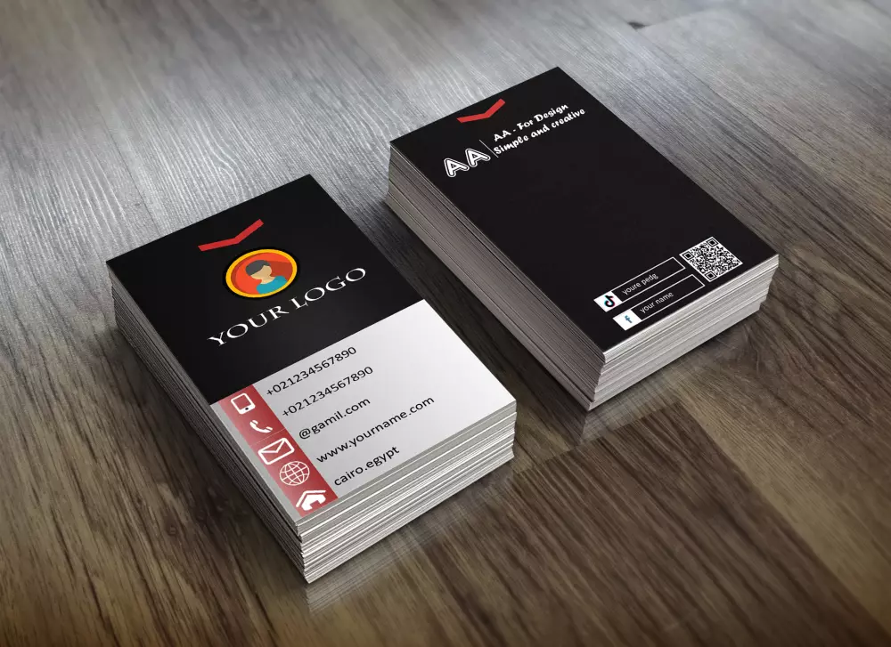 تصميم بطاقة اعمال بشكل مميز - ( Businees card )