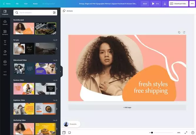 تصميم أعلانات متحركه مع ميوزك