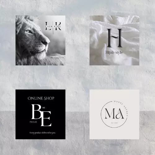 تصميم شعارات بالابيض و الاسود