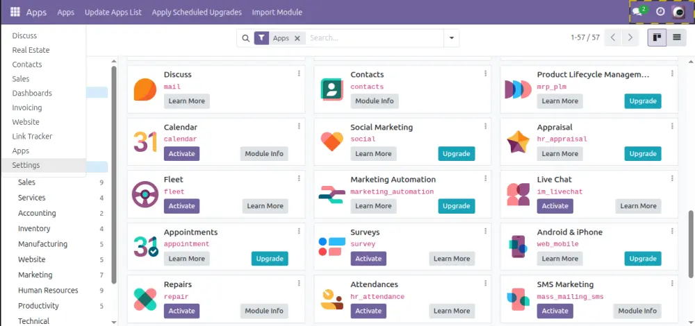 تخصيص وتطوير نظام Odoo ERP (إنشاء وتعديل Modules وواجهات النظام)