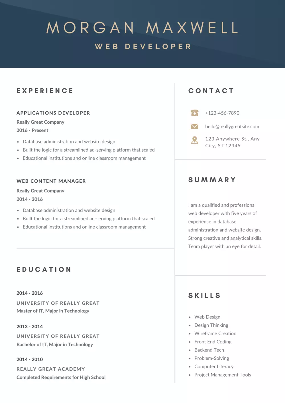 انشاء CV احترافي