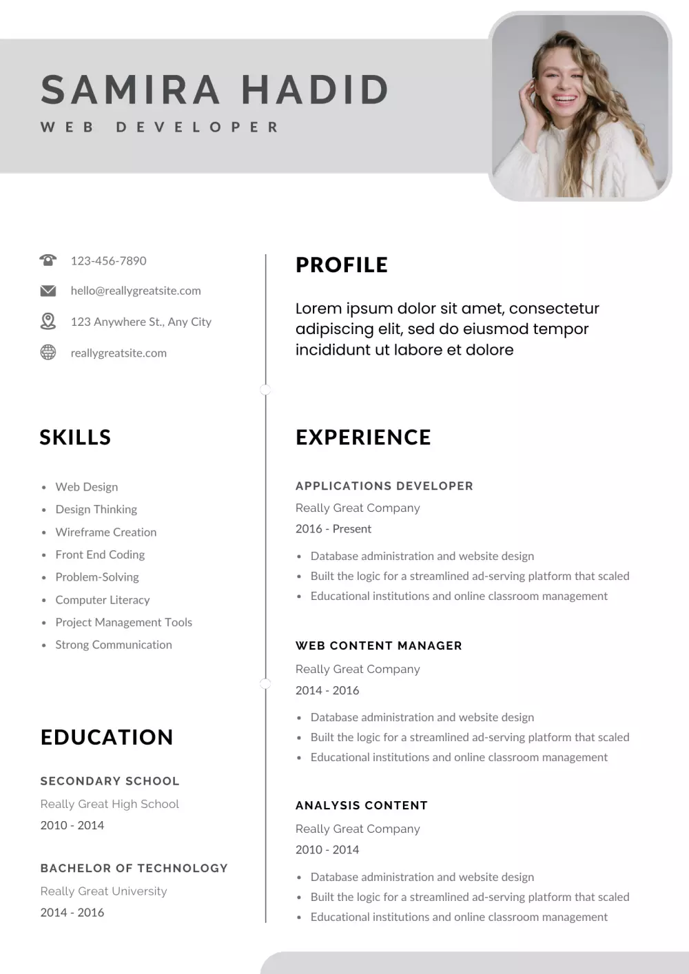 انشاء CV احترافي