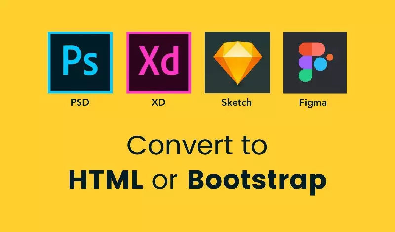 تحويل أى تصميم تحويل XD او PSD الي HTML , CSS ,JAVASCRIPT