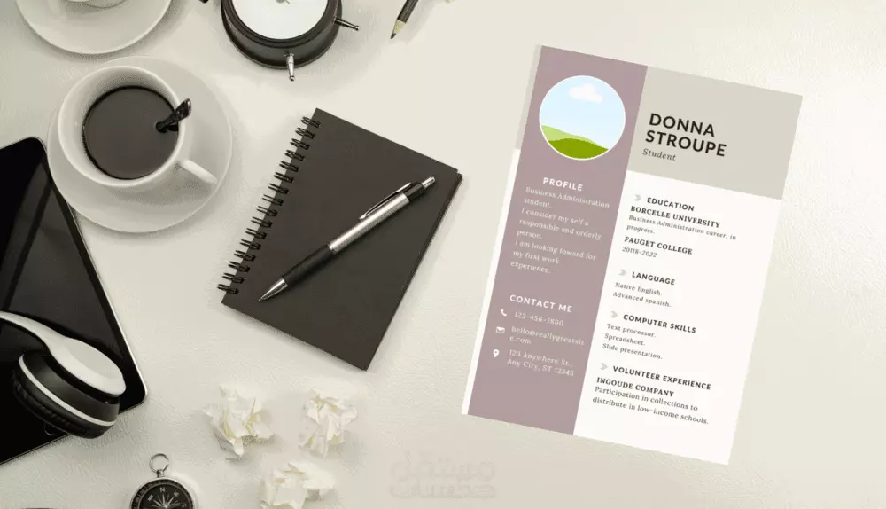 تصميم سيرة ذاتية احترافية CV