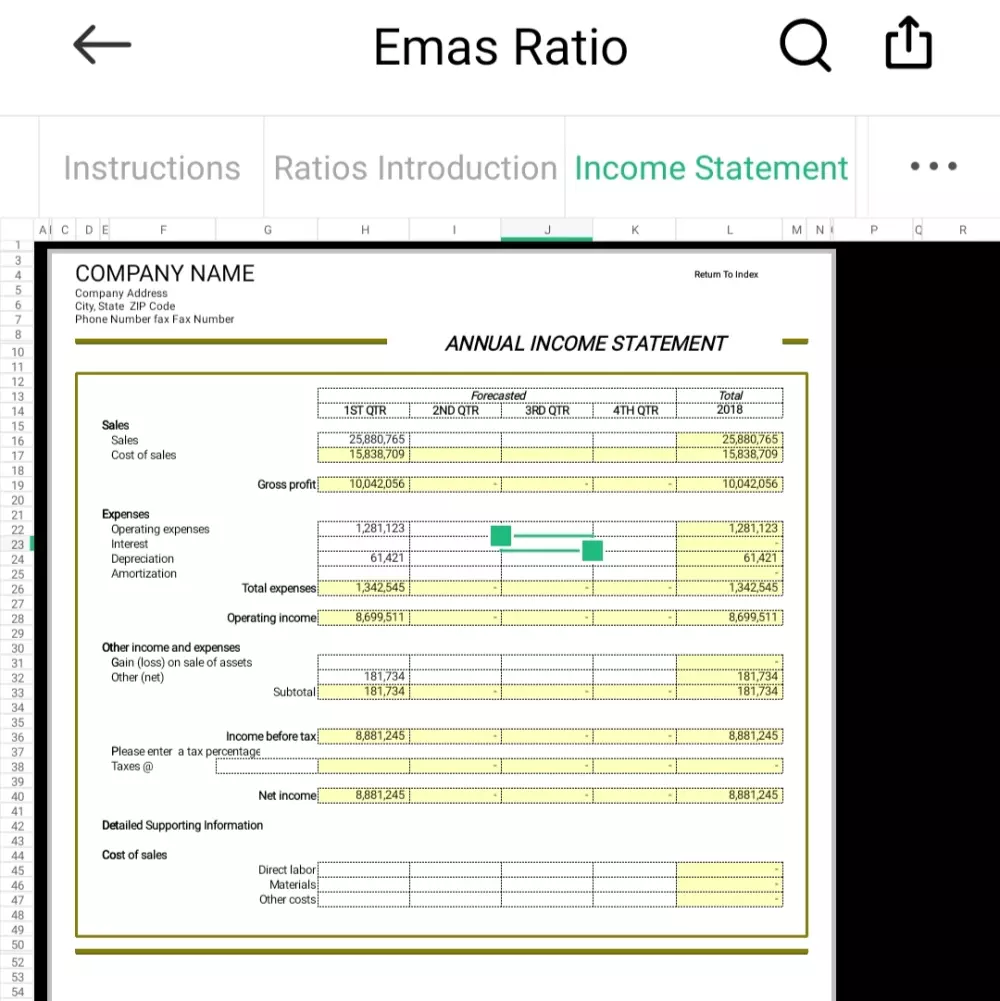 التحليل المالى باستخدام الاكسيل بالانجليزية