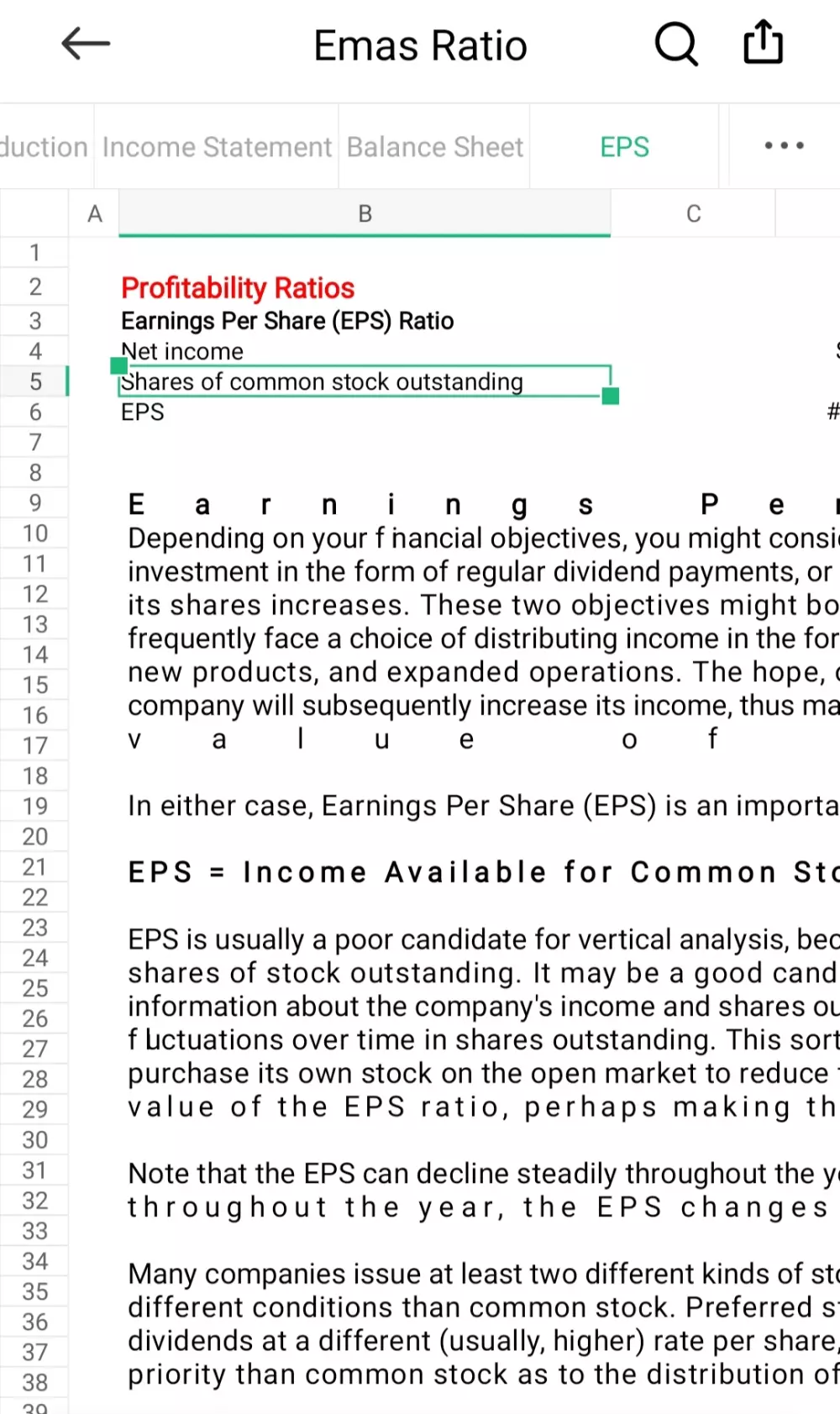 التحليل المالى باستخدام الاكسيل بالانجليزية