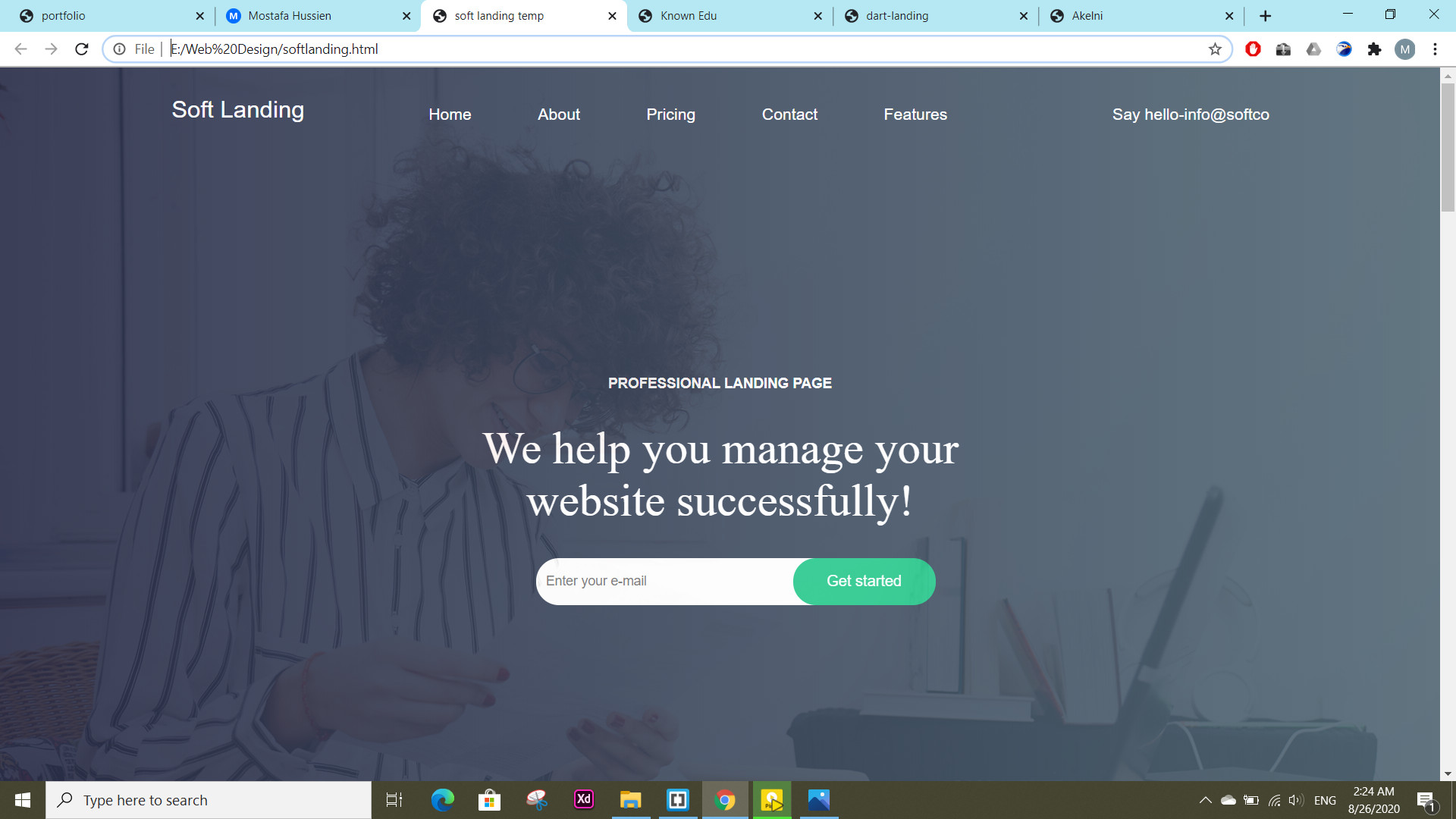 تصميم صفحة هبوط landing page