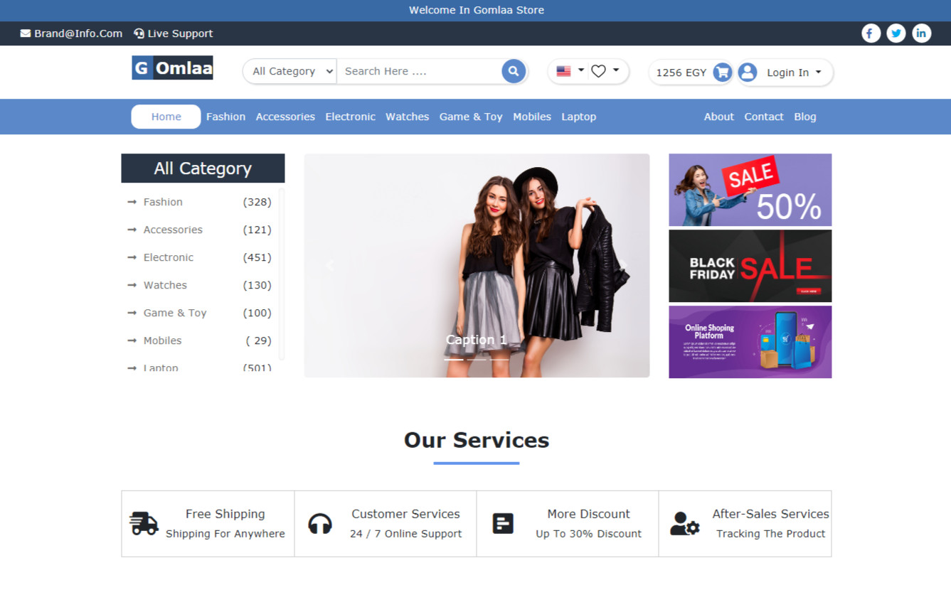 تصميم موقع إحترافي متجاوب مع جميع الشاشات/تحويل من psd