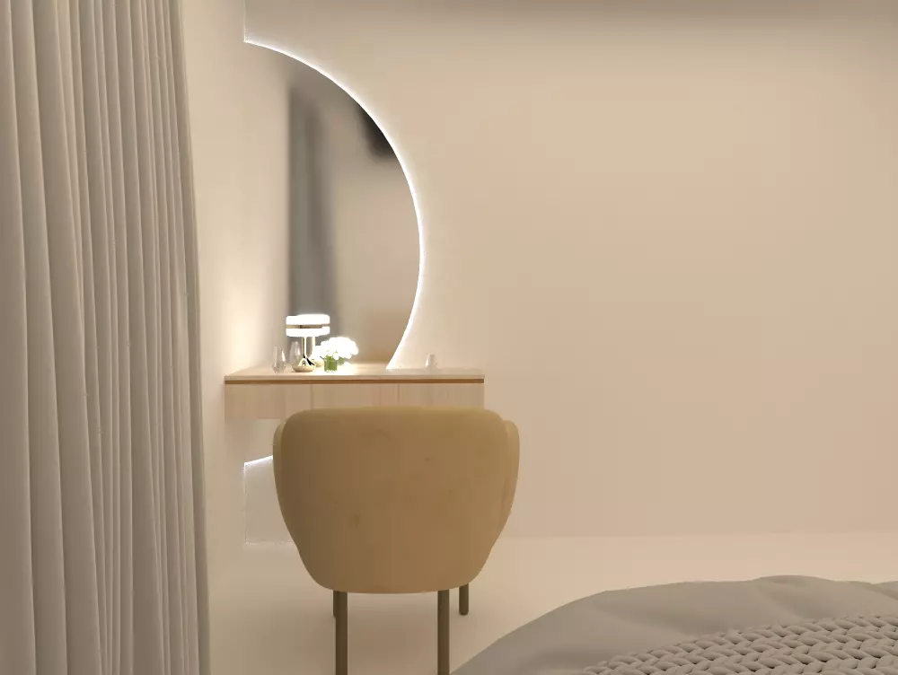 تصميم معماري 3D شامل الديكورات والاثاث