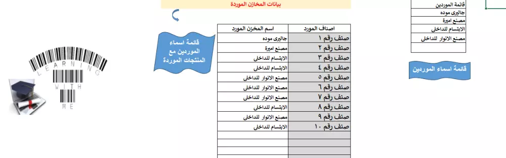 شيت اكسيل لمخزنجى