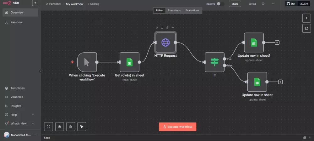 بناء ورك فلو متكامل باستخدام n8n