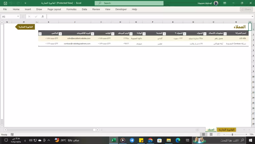 تحليل البيانات وكتابه تقارير بستخدام اكسيل
