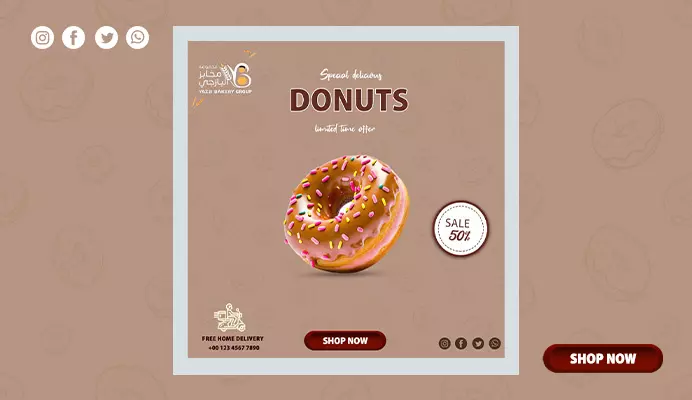 تصميم منشورات سوشيال ميديا احترافية وجذابة