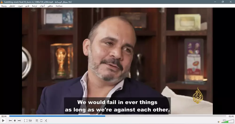 ترجمة مقاطع الفيديو والملفات الصوتية.