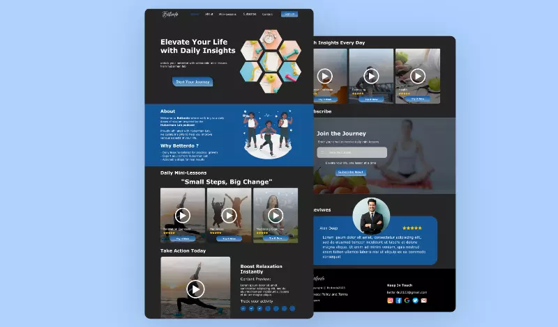 تصميم صفحة هبوط landing page