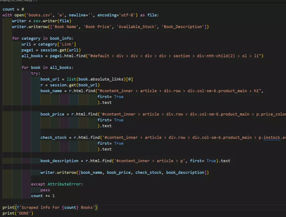 سحب البيانات وحفظها فى ملف csv, .xlsx., .txt, JSON ( Web Scraping)