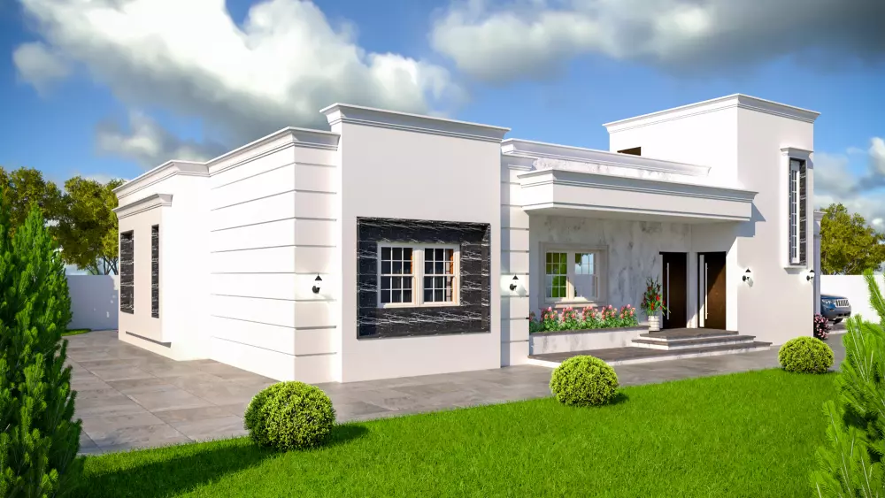 تصميم واظهار الواجهات الخارجية للمباني